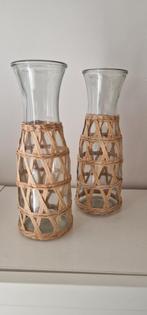 Karaaf met rotan, Ophalen, Gebruikt, Overige kleuren, Glas