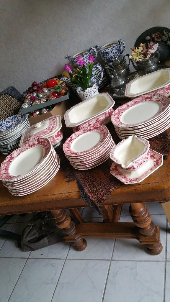 12 persoons eetservies societe ceramique serie VICTORIA, Antiek en Kunst, Ophalen