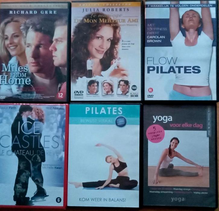 DVD's films en pilates en yoga te koop, Cd's en Dvd's, Dvd's | Sport en Fitness, Zo goed als nieuw, Cursus of Instructie, Overige typen