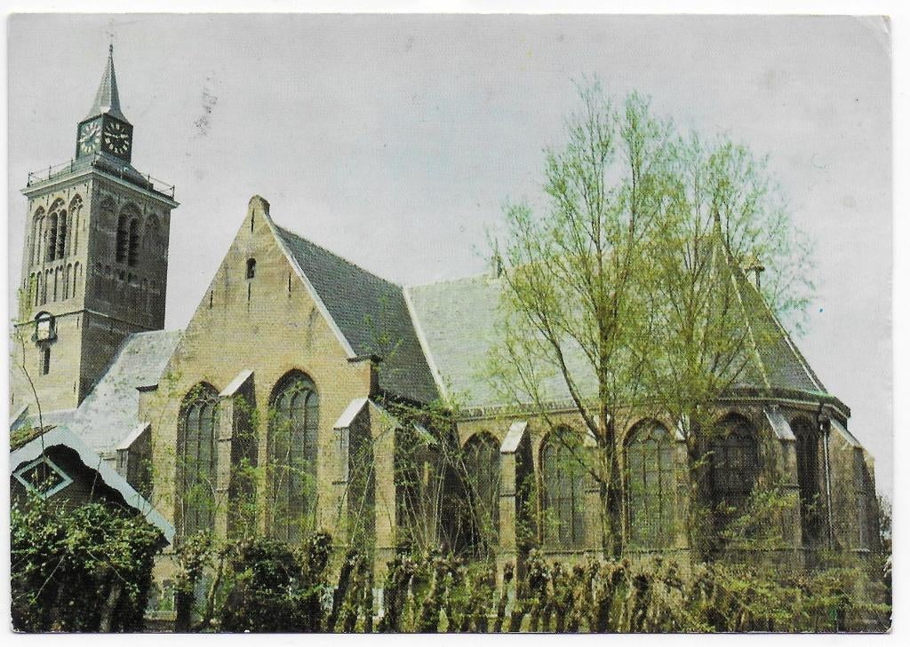 De Rijp Ned. herv. Kerk -- Gelopen ansichtkaart (B6209), Ophalen of Verzenden, 1980 tot heden, Gelopen