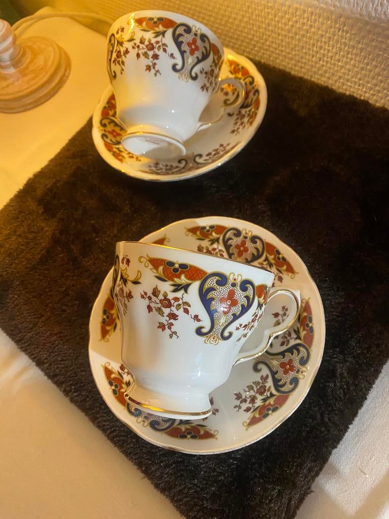 2 Prachtige Engelse kop en  schotels Colclaugh, Ophalen of Verzenden