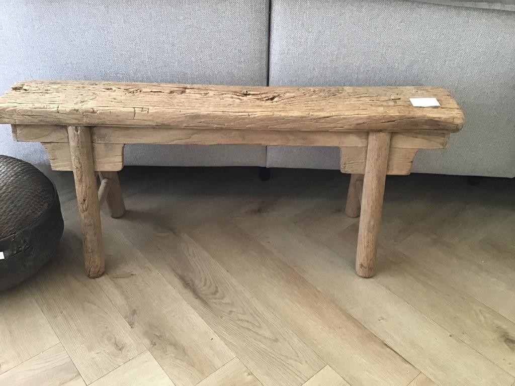 Bankje oud sober authentiek landelijk, Ophalen of Verzenden, Zo goed als nieuw, Hout
