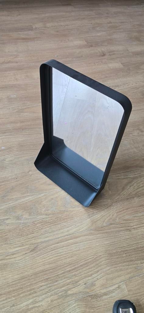 Zwarte spiegel, 45 cm hoog, Huis en Inrichting, Woonaccessoires | Spiegels, Ophalen, Minder dan 50 cm, Zo goed als nieuw, Minder dan 100 cm