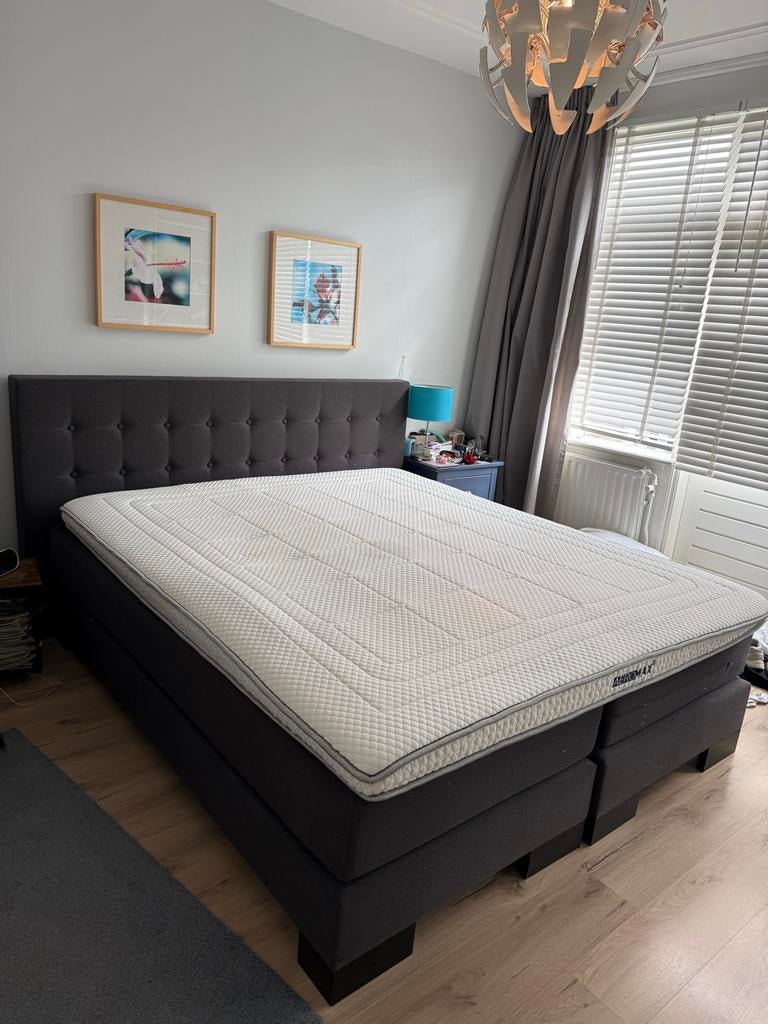 Swiss Sense boxspring 180x210 met Aeromax topper, Ophalen, Gebruikt, 210 cm, Tweepersoons