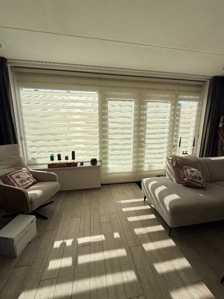 Exclusieve Multisol Cassette Duo Rolgordijnen – Luxe Set, 200 cm of meer, Ophalen of Verzenden, Zo goed als nieuw, Crème