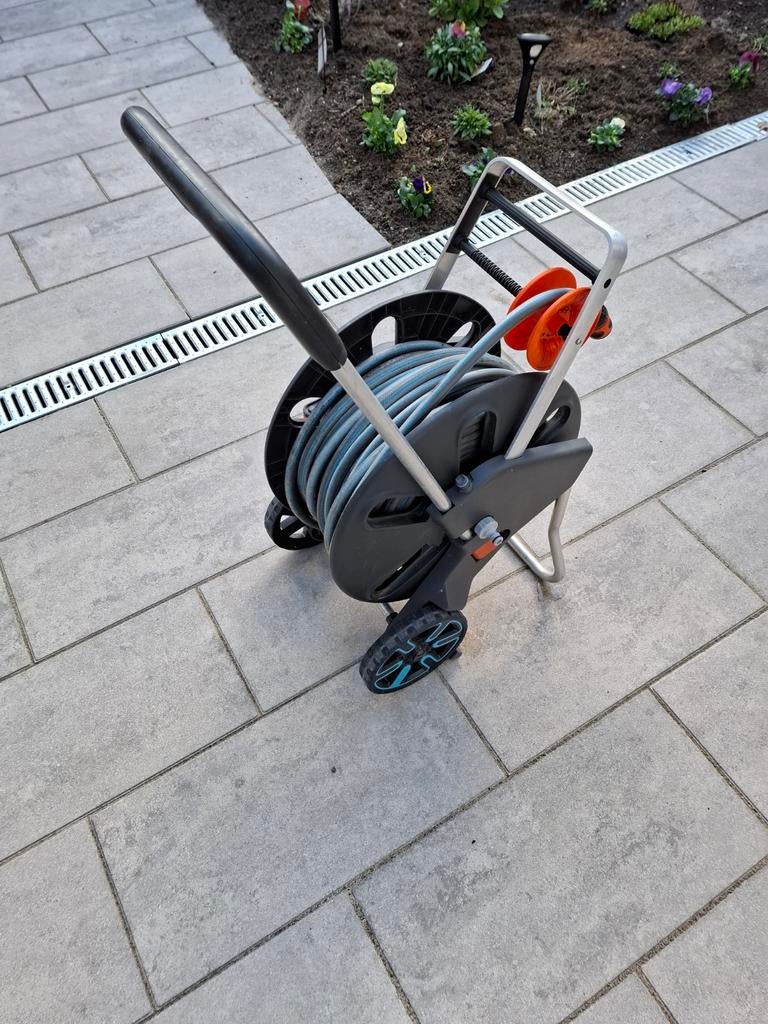 Gardena tuinslang haspel 50 meter, Ophalen, Gebruikt, Tuinslang
