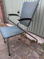 Twee Stoelen, buisstoel,fifties,sixties,vintage,Gispen,deWit, Gebruikt, Twee, Blauw, Overige materialen