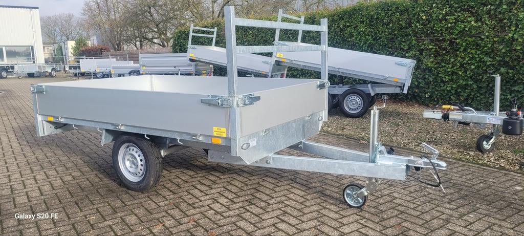 Syma 750kg Plateauwagens  2.60x1.56m,Gaasrekwerk,Opzetborden, Ophalen of Verzenden, Nieuw