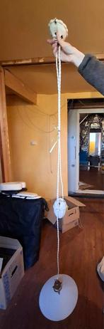 Antieke hanglamp in originele staat met katrolfunctie, Huis en Inrichting, Ophalen, Minder dan 100 cm