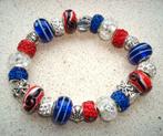 Armband Holland Rood-Wit-Blauw - maat naar wens, Want 18 Hoogvliet, Adorabeads, Overige kleuren, Nieuw