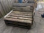 Tuinbank van Europallets 2 stuks, Ophalen, Gebruikt, Hout