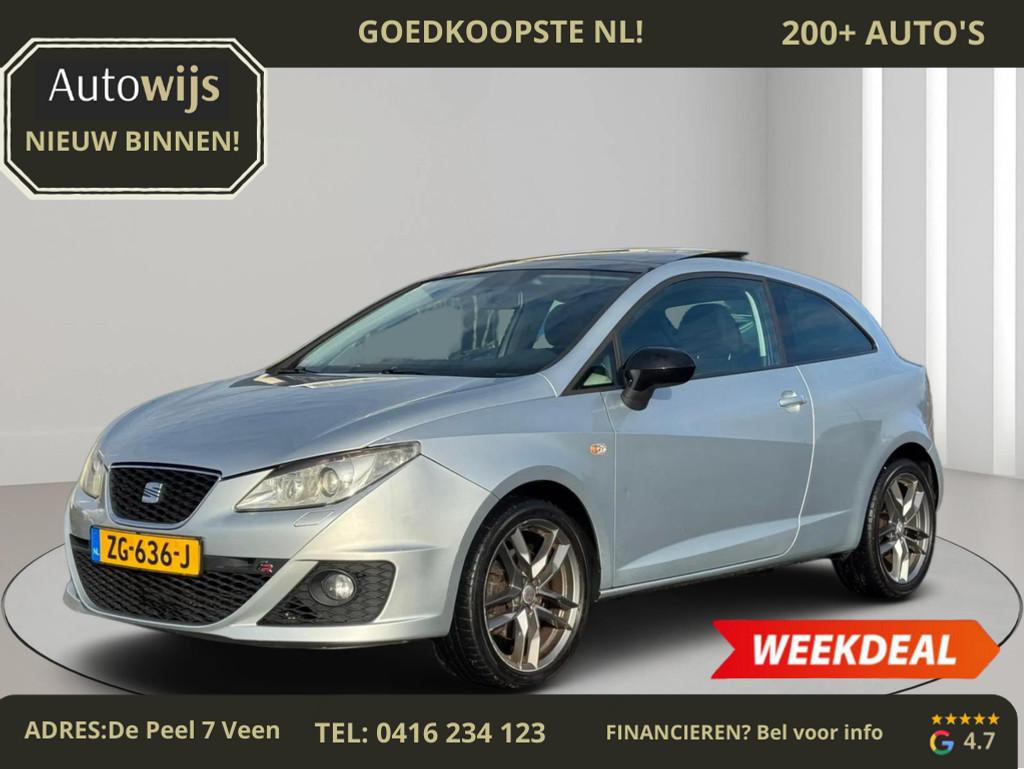 Seat Ibiza 1.4 TSI FR|150PK|FR|PANO|AUTOMAAT|CLIMA|XENON|NAV, Auto's, Euro 5, Stof, Gebruikt, Zwart