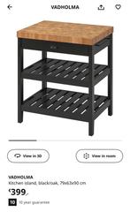 IKEA VADHOLMA Keukeneiland, Ophalen, Zwart, Zo goed als nieuw, Minder dan 100 cm