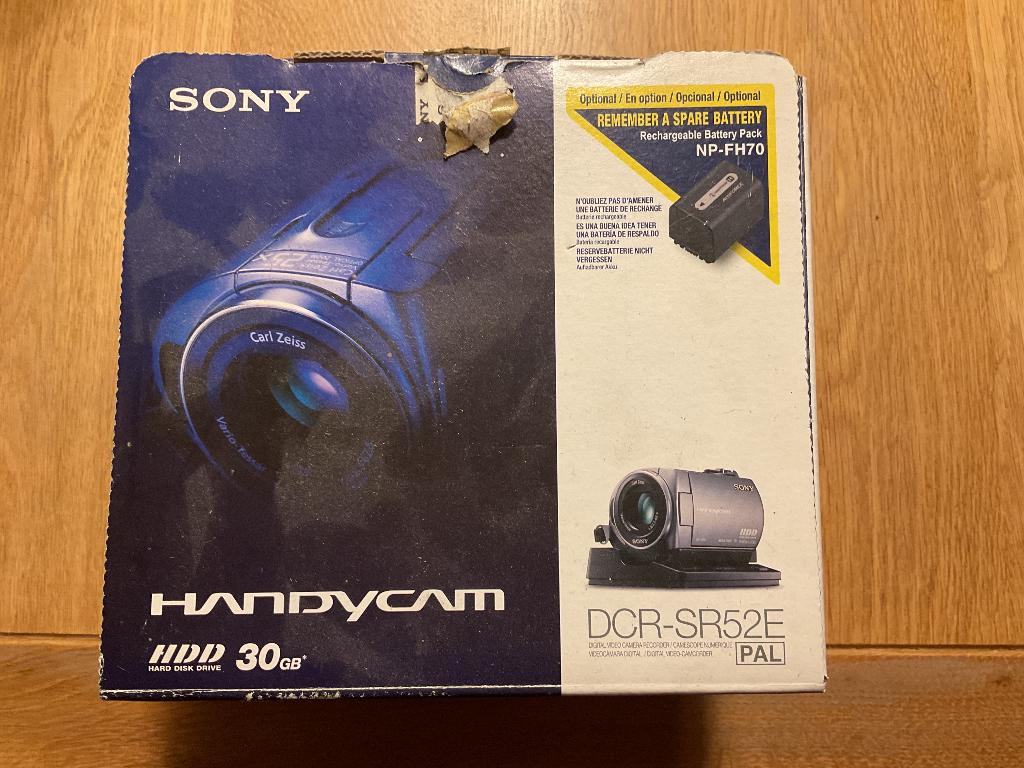 Handycam Sony DCR-SR52E, Ophalen, Full HD, 20x of meer, Sony