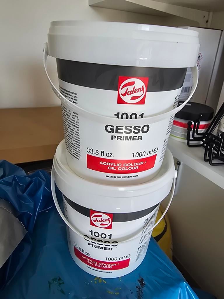 2x Talens 1001 Gesso Primer 1000ml - Nieuw, Ophalen, Nieuw