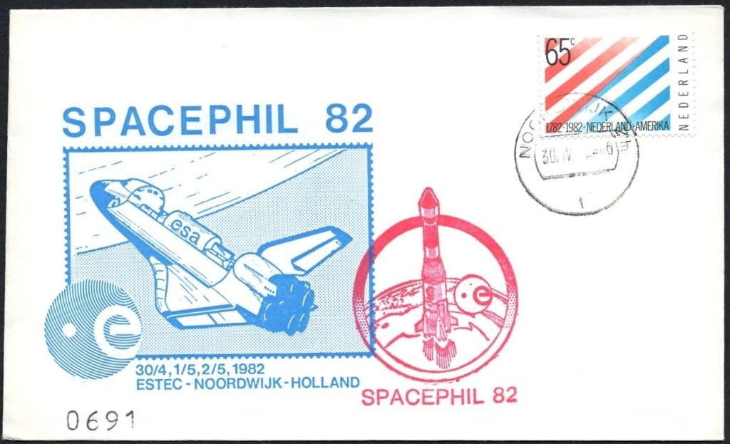 Spacephil 82 - Estec - Noordwijk, Postzegels en Munten, Verzenden, Envelop