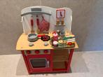 HOUTEN KEUKENTJE ROOD NEW CLASSIC TOYS GOEDE GEBRUIKTE STAAT, Ophalen, Gebruikt, Hout, Speelkeuken