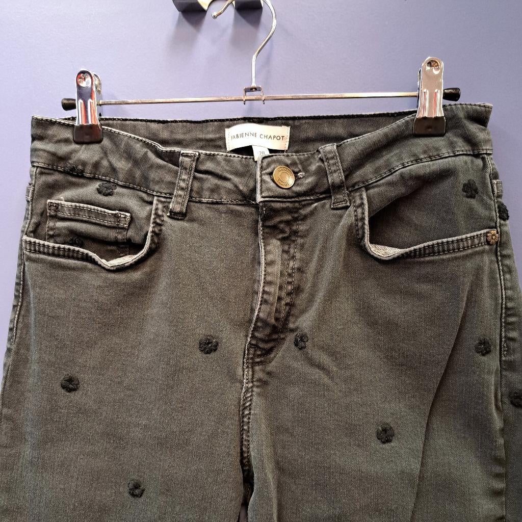 Fabienne Chapot grijze stretch jeans met borduursels S 50458, Kleding | Dames, ., Fabienne Chapot, Ophalen of Verzenden, Fabienne Chapot