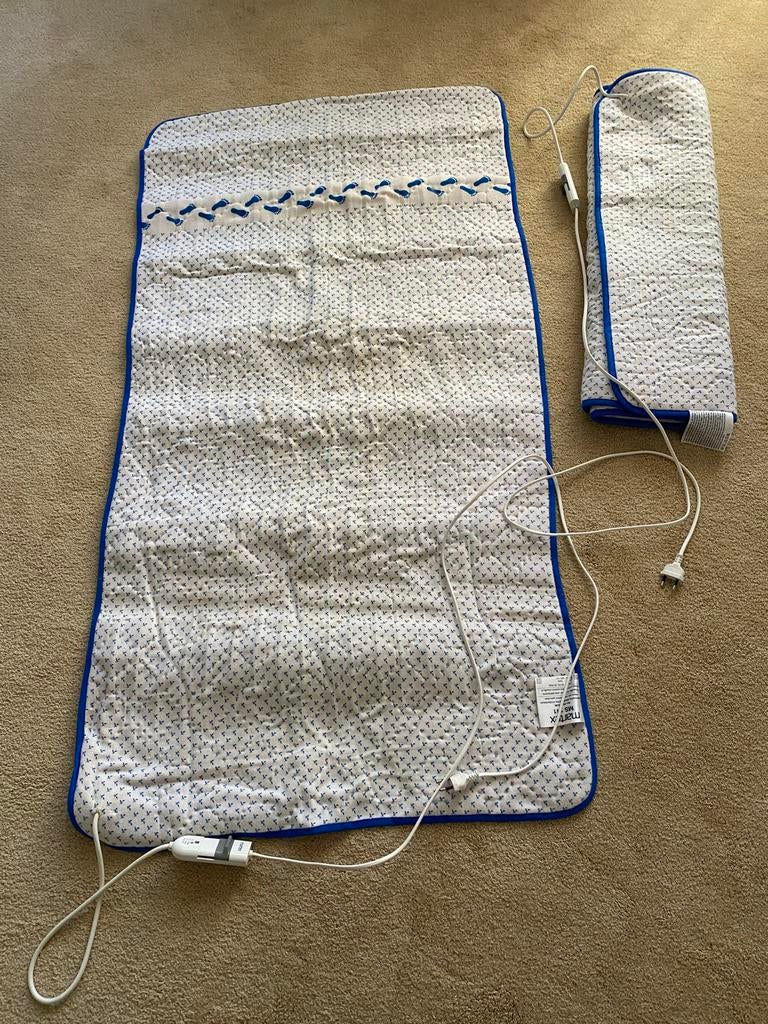 Elektrische onderdeken Martex 150x75 cm, Gebruikt, Jongetje of Meisje, Wit, Ophalen of Verzenden