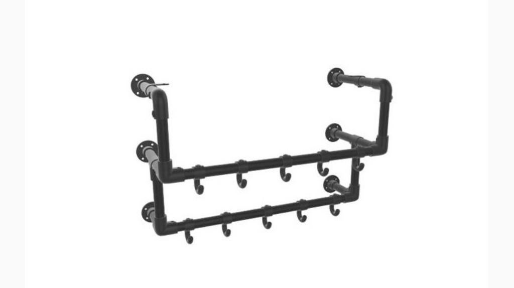 Steigerbuis kapstok zwart 720 x 400, Wandkapstok, Gebruikt, Ophalen of Verzenden, Minder dan 100 cm