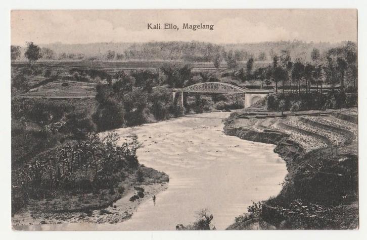 Ned. Indië.   Kali Ello.   Magelang.  1913.  Java.  Azië., Verzamelen, Ansichtkaarten | Nederland, Gelopen, Zuid-Holland, Voor 1920