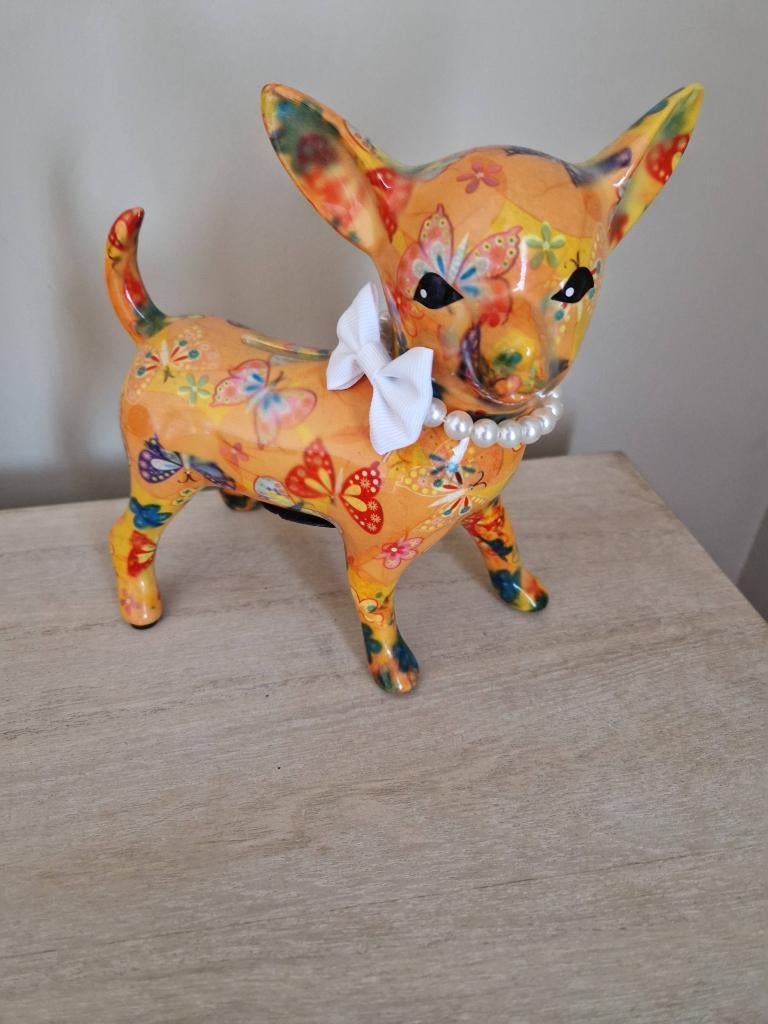 Pomme Pidou Chihuahua, Verzamelen, Spaarpotten, Ophalen of Verzenden, Nieuw, Steen, Aardewerk of Keramiek, Dier