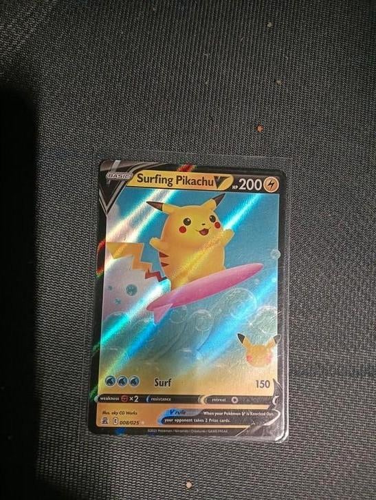 Pokémon Surfing Pikachu V  celebrations, Ophalen of Verzenden