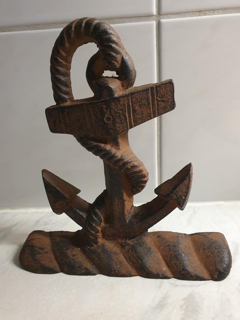 Maritiem gietijzeren anker, 20x19 cm, Ophalen of Verzenden, Zo goed als nieuw