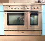 Boretti fornuis met dubbele oven 90 cm rvs, Ophalen, 60 cm of meer, Zo goed als nieuw, Gas