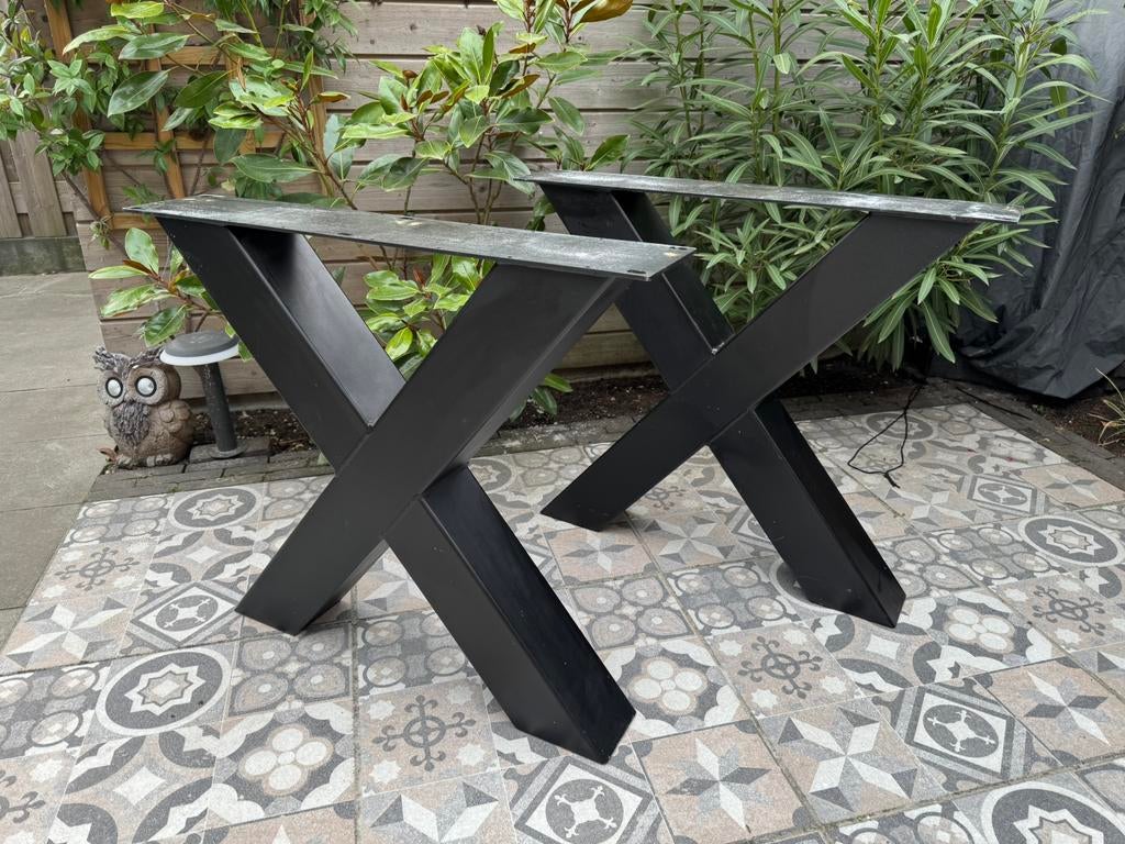 Tafelpoot X industrieel tafel onderstel, Huis en Inrichting, Tafelonderdelen, Ophalen, Tafelpoot, 50 tot 100 cm, 50 tot 100 cm