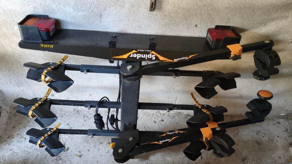 Spinder Hawk fietsendrager voor 3 fietsen, Auto diversen, Ophalen, 3 fietsen of meer, Gebruikt, Trekhaakdrager