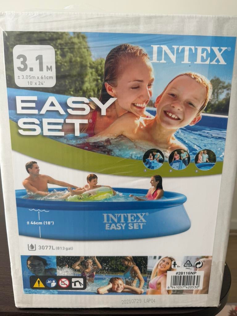 Zwembad intex easy set, Ophalen, Minder dan 80 cm, Opblaaszwembad, Rond