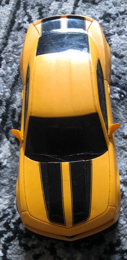 Gele Chevrolet Camaro modelauto met zwarte strepen, Ophalen of Verzenden, Gebruikt, Auto's