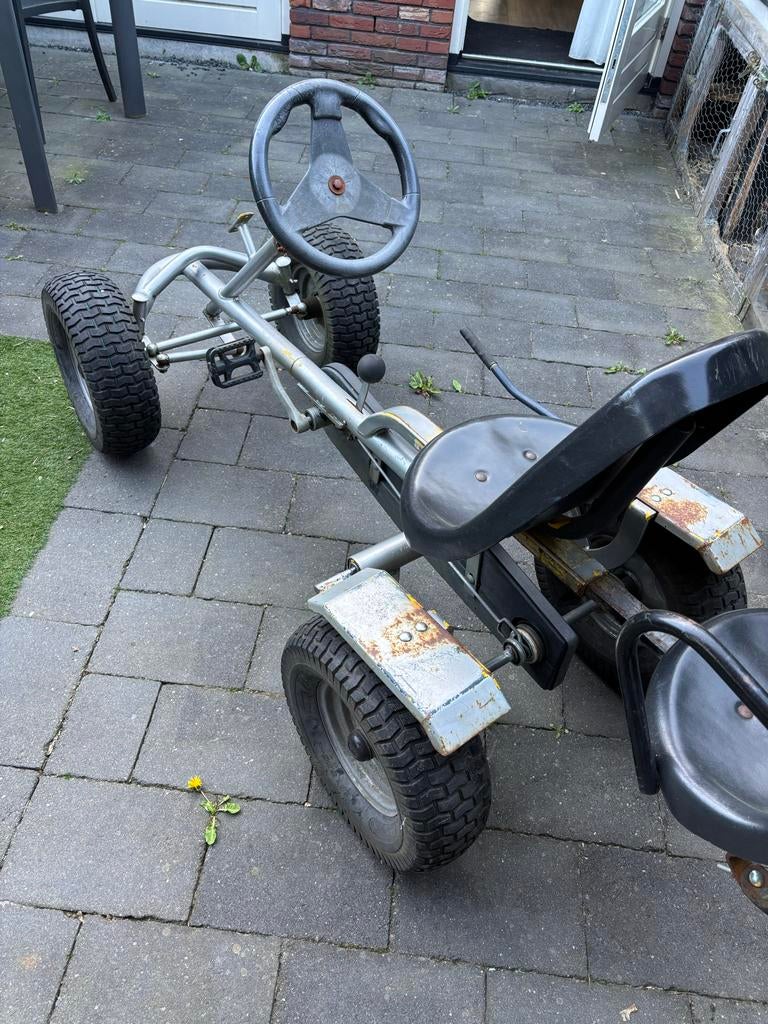 Mooie berg skelter met brede banden en aanhanger, Ophalen, Gebruikt