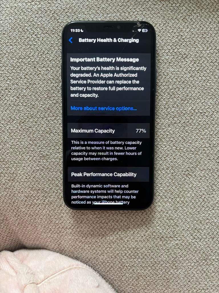 Iphone 11 pro met kleine barst, Telecommunicatie, Mobiele telefoons | Apple iPhone, Ophalen of Verzenden, Gebruikt, IPhone 12 Pro