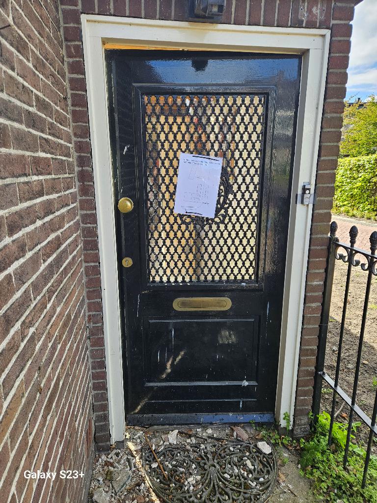 Voordeur hardhout, Doe-het-zelf en Verbouw, Deuren en Horren, Ophalen, Gebruikt, 80 tot 100 cm, Buitendeur