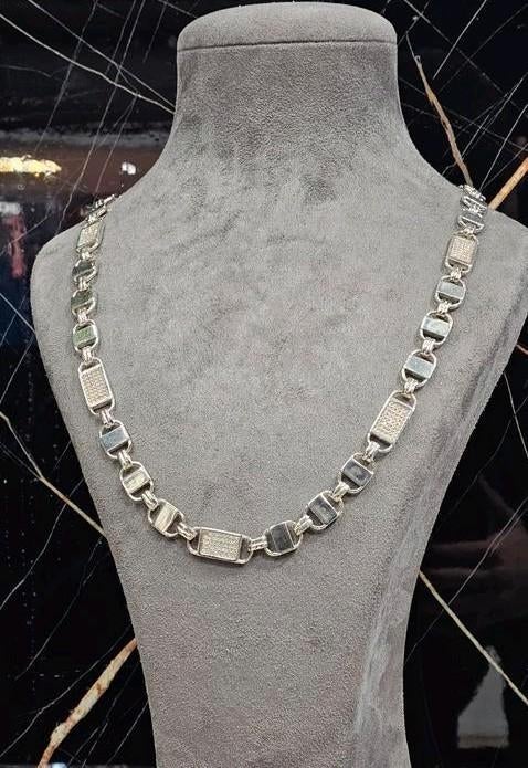 925 Zilveren Magnum Ketting 70cm / 10mm, Ophalen of Verzenden, Nieuw, Zilver, Zilver