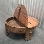 Antiek / brocant salontafel tafeltje, Huis en Inrichting, Tafels | Salontafels, Ophalen, Gebruikt, 50 tot 100 cm, Rond