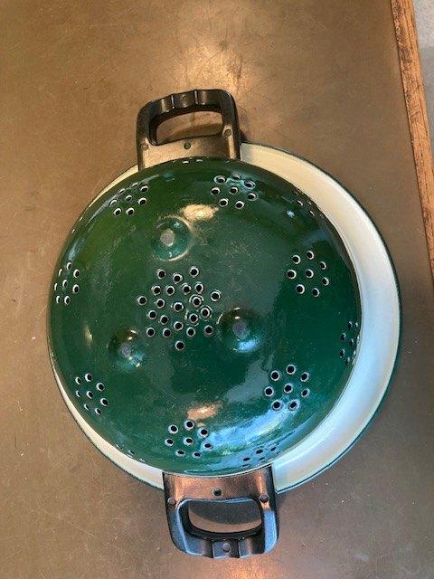 emaille groene vergiet, Ophalen of Verzenden