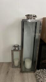 Windlichten inclusief kaarsen, Ophalen of Verzenden, Zo goed als nieuw, Overige materialen, Minder dan 25 cm