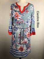Caroline Biss Jurk  (mt: 38) JR/8708, Maat 38/40 (M), Caroline Biss, Blauw, Caroline Biss