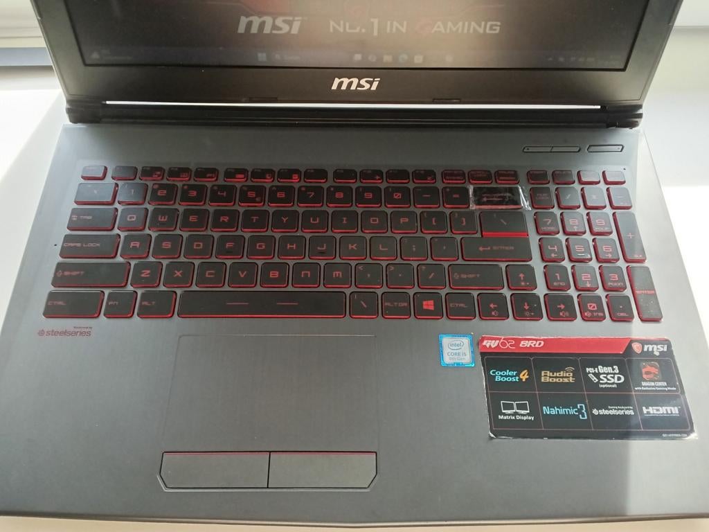 Gaming laptop msi gv62 8rd met i5 8300h en gtx 1050ti 4gb, Ophalen, Gebruikt, Met videokaart, 2 tot 3 Ghz