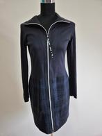 J53 - Donkerblauwe Marc Cain jurk maat 4 = 40 (1), Ophalen of Verzenden, Zo goed als nieuw, Maat 38/40 (M), Blauw