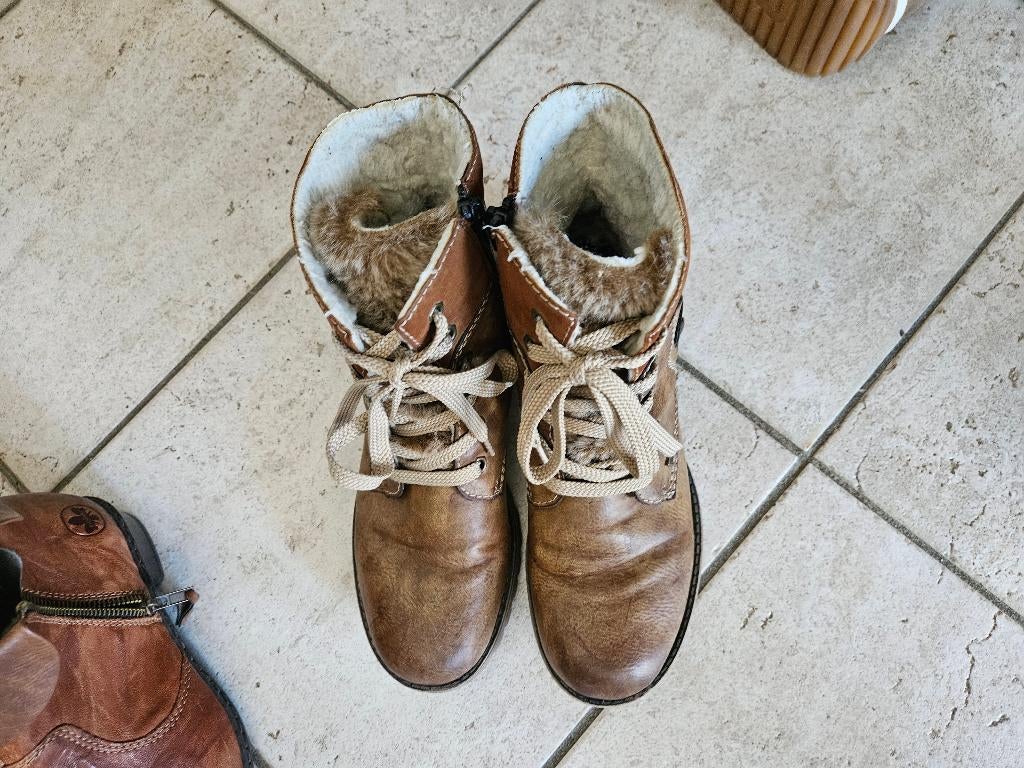 Rieker hoge schoenen, Ophalen, Bruin, Sneakers of Gympen, Gedragen