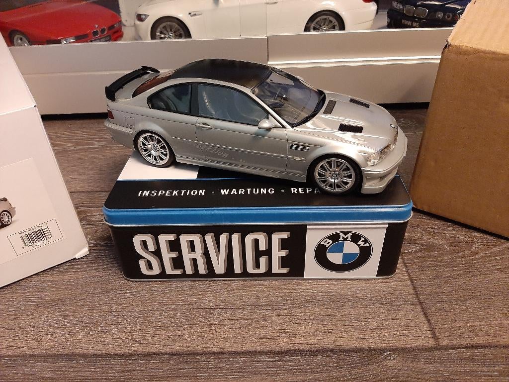 BMW E46 M3 GTR Street 2001 silver metallic Ottomobile 1/18, Ophalen of Verzenden, Nieuw, Auto, OttOMobile