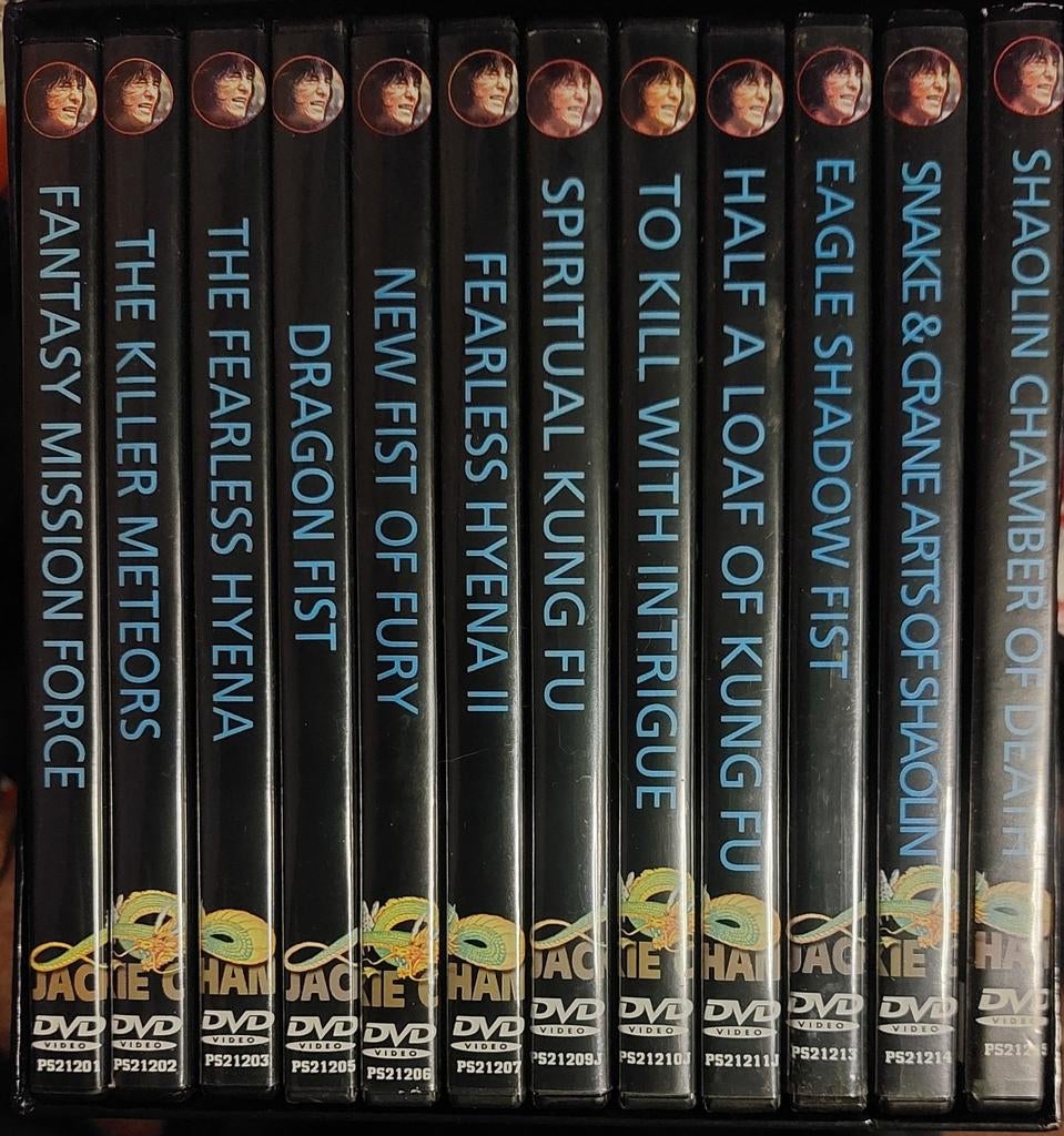 Jackie Chan 12-delige DVD Box - The Collection, Gebruikt, Boxset, Actiethriller, Ophalen of Verzenden