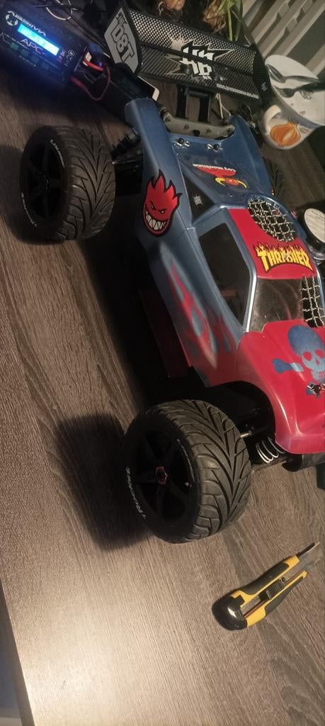 RC Auto 1/8 Truggy Brushless Hot Bodies, Ophalen of Verzenden, Auto offroad