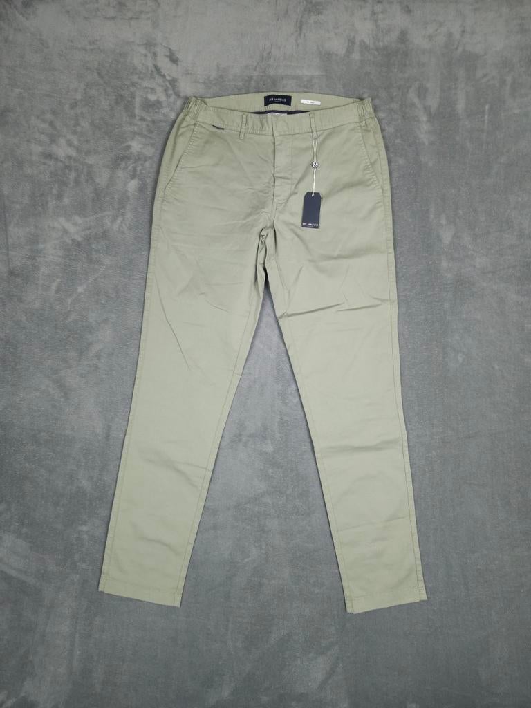 Mr Marvis Broek The Longs W33 L32 Defenders Groen Chino, Kleding | Heren, Broeken en Pantalons, Maat 52/54 (L), ., Nieuw, Ophalen of Verzenden