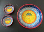 Spaanse Tapas schaal met 2 Schaaltjes - Kleurrijk, Ophalen of Verzenden, Zo goed als nieuw, Overige stijlen, Schaal of Schalen