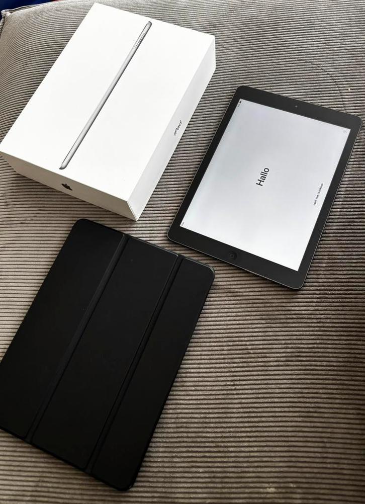 Ipad 6e generatie 128GB Space Grey met doos en hoesje, Computers en Software, Apple iPads, Zo goed als nieuw, Apple iPad, 10 inch